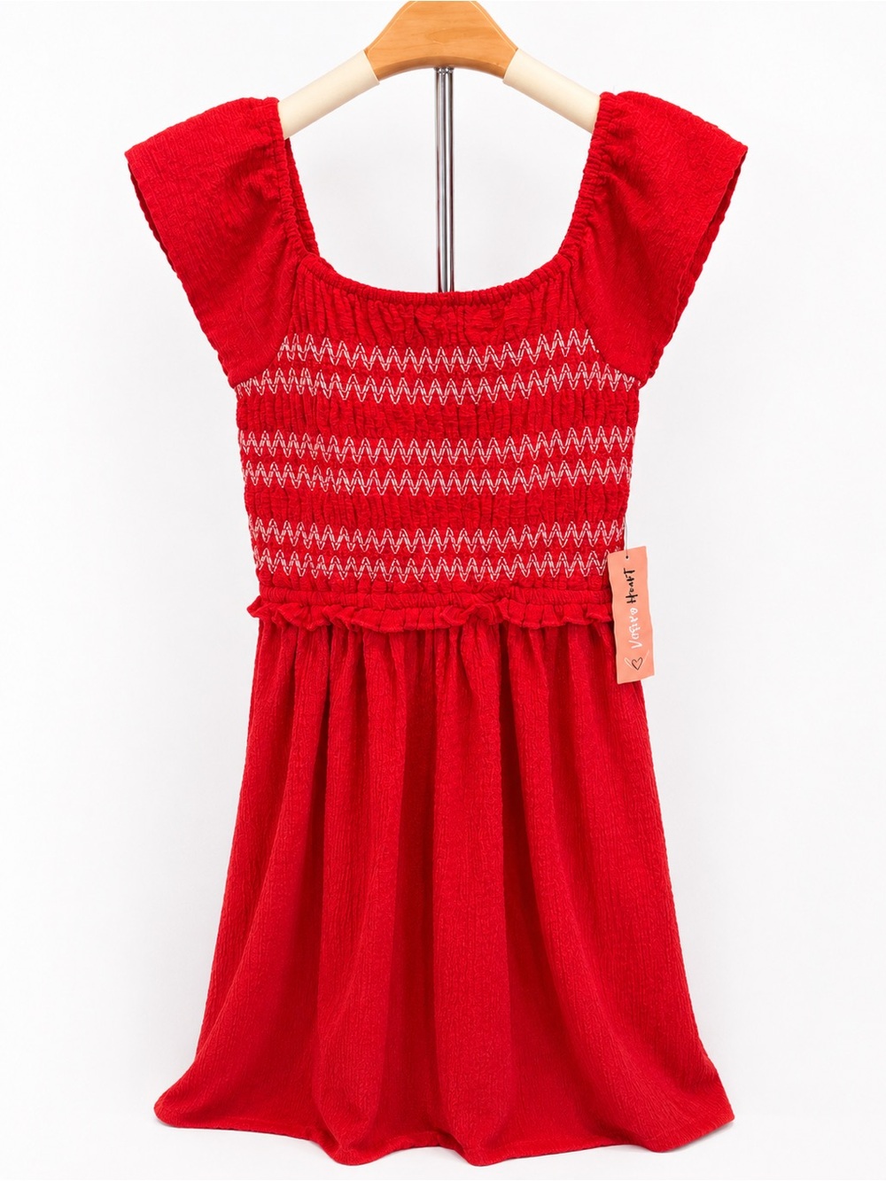 Girls' Red Smocked Knit Dress (NWT)